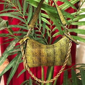 Sam Edelman Faux Snakeskin Mini Chain Bag